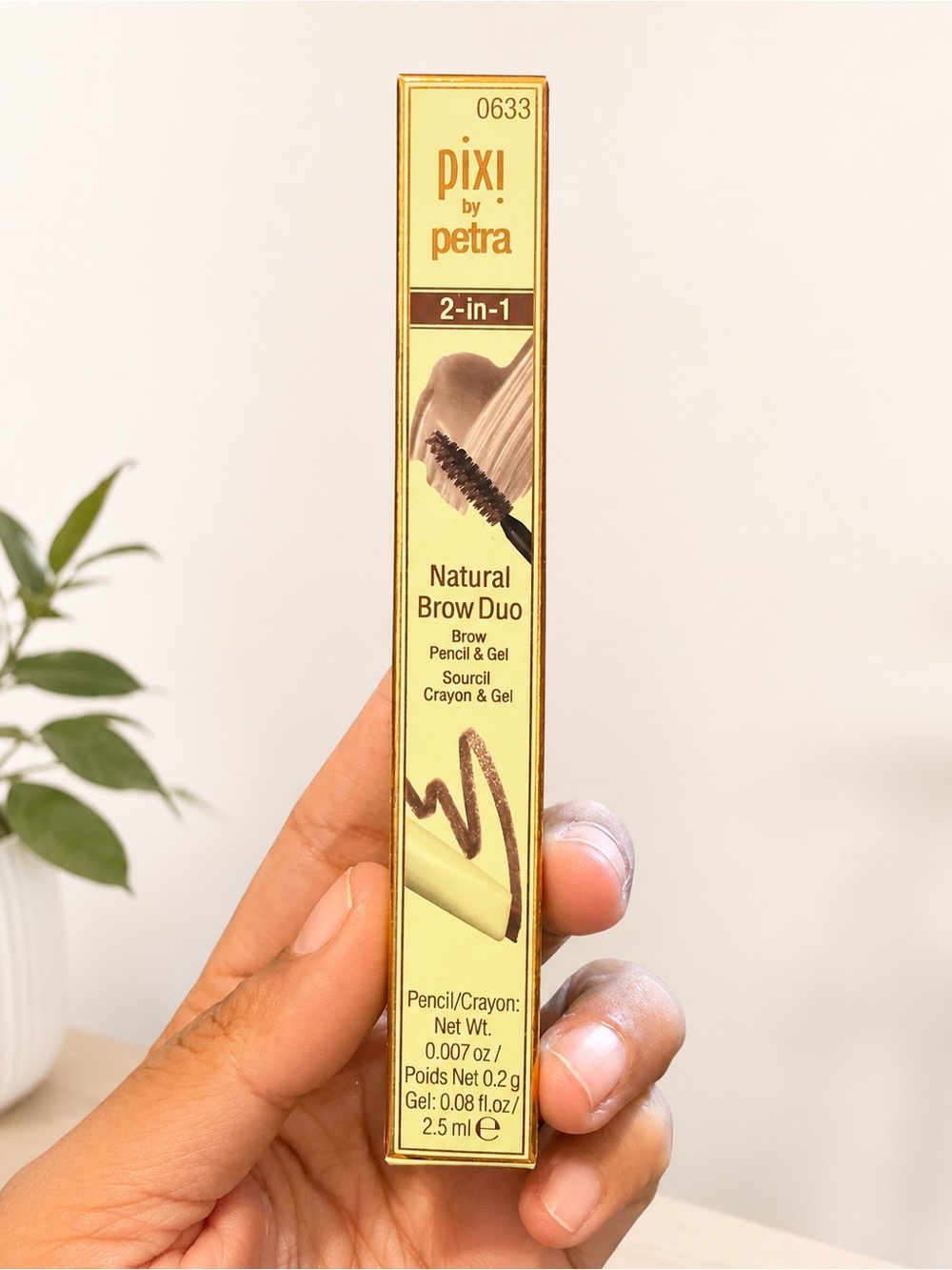 Pixi by Petra Natural Brow Duo Deep Brunette 2-in-1 Pencil + Gel NEW